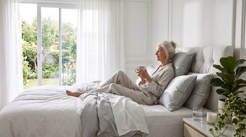 Breathable bamboo pillowcase in grey