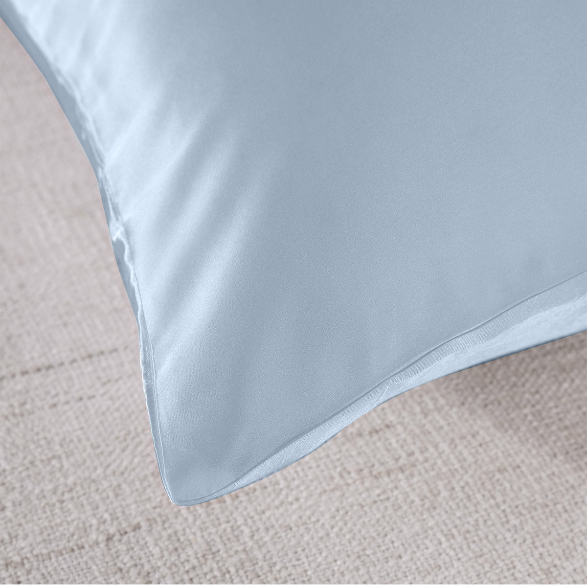 Royal Comfort pure mulberry silk pillowcase in soft blue