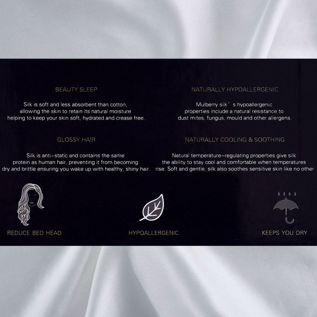 Royal Comfort pure mulberry silk pillowcase in silver
