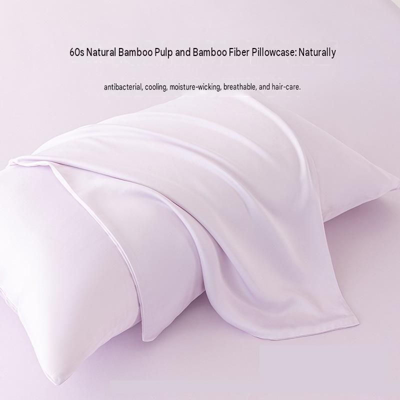 Breathable bamboo pillowcase in blue